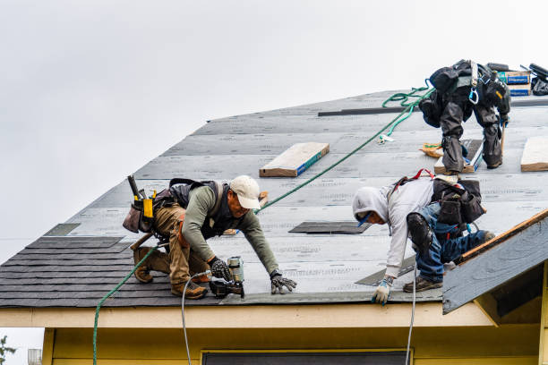Professional Gutter Installation technician working in Saint James, MD